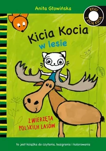 Media Rodzina Kicia Kocia w lesie. Zwierzęta polskich lasów Kolorowanka - Anita Głowińska - Kolorowanki, wyklejanki - miniaturka - grafika 1