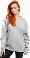 Bluzy damskie - Adidas Bluza damska adidas Essentials 3-Stripes szara IC9905 L - miniaturka - grafika 1