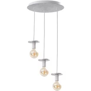 KET Industrialna LAMPA wisząca metalowa OPRAWA kaskada zwis biały srebrny KET426 - Lampy sufitowe - miniaturka - grafika 1