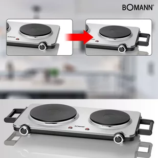Kuchenka elektryczna Kuchenka elektryczna dwupalnikowa Bomann DKP 5033 E CB - Kuchenki elektryczne - miniaturka - grafika 2