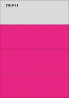 Etykiety do drukarek - Etykiety samoprzylepne 210x74 RÓŻOWE FLUO - miniaturka - grafika 1