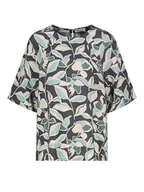 Bluzki damskie - Sublevel Bluzka w kolorze antracytowo-miętowo-kremowym - miniaturka - grafika 1