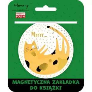 Henry Zakładka magnetyczna kulka 2 kot żółty - Zakładki do książek - miniaturka - grafika 1
