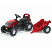 Jeździki dla dzieci - Rolly Toys Traktor na pedały Valtra z przyczepą RO01252 - miniaturka - grafika 1