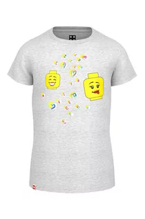 Koszulki dla dziewczynek - Lego longsleeve bawełniany dziecięcy kolor szary - grafika 1
