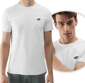 Koszulki męskie - T-shirt bawełniany regular gładki męski 4F - miniaturka - grafika 1