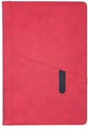 Notes Notatnik biurowy twardy w kratkę z kieszonką na telefon - O.NOTE Tokyo - 207 x 145 mm (A5) - czerwony - Notesy i bloczki - miniaturka - grafika 1