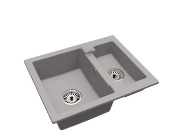 Brado Kuchenny Zlewozmywak Granitowy Półtorakomorowy Yogi Syfon Chrom