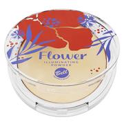 Pudry do twarzy - Bell Puder Prasowany Blossom Meadow Flower Illuminating Powder 001 Camelia Blossom, 10,5g - miniaturka - grafika 1