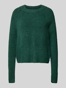 Sweter z dzianiny o kroju regular fit z prążkowanej dzianiny model ‘ELLEN’ - Swetry damskie - miniaturka - grafika 1