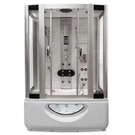 Kabiny z hydromasażem - Biała prostokątna kabino wanna z hydromasażem 145x85 cm MO-09944A-145B - miniaturka - grafika 1