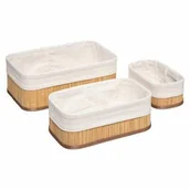 Pudła i pojemniki do przechowywania - Zestaw 3 koszy Vannerie bambusowy - miniaturka - grafika 1