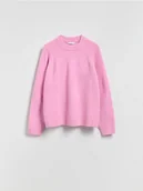 Swetry damskie - Reserved - Sweter z domieszką wełny - fioletowy - miniaturka - grafika 1