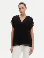 Bluzki damskie - Calvin Klein Bluzka K20K208187 Czarny Relaxed Fit - miniaturka - grafika 1