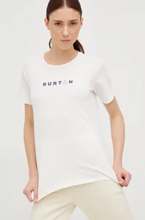 Burton t-shirt bawełniany kolor biały - Koszulki sportowe damskie - miniaturka - grafika 1