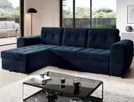 Narożniki - Narożnik rozkładany granat Bari z dużym pojemnikiem na pościel. - miniaturka - grafika 1