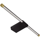 Lampy ścienne - Kinkiet nad lustro Paso 4115 Ideus LED 12W 4100K belka IP44 czarna złota - miniaturka - grafika 1