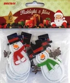 Przybory szkolne - BREWIS Naklejka filc Bałwan/renif (10) - miniaturka - grafika 1