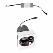 Lampy ogrodowe - Wpustowa lampa z zasilaczem i modułem LED SPILIO H190.03 + HM190 3000K + SPILIO HT190 DIM Maxlight LED 10W 3000K IP65 biała czarna - miniaturka - grafika 1