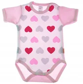 Body dla niemowląt - Body KRÓTKI rękaw 100% Bawełna SERCA DUŻE r 86 KLEKLE - miniaturka - grafika 1