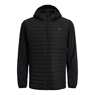 JACK&JONES PLUS Męska kurtka pikowana JJEMULTI PS NOOS kurtka, czarna/szczegóły: Set-in Sleeves, 7XL, Black/Szczegóły: set-in Sleeves, 7XL - Kurtki męskie - miniaturka - grafika 1