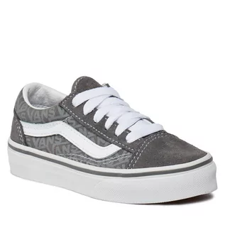 Buty dla dziewczynek - Tenisówki Vans Uy Old Skool VN0A5AOA50U1 Grey/True White - grafika 1