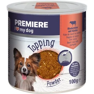 PREMIERE Topping Powder 6 x 80 g Wątróbka wołowa z dynią - Przysmaki dla psów - miniaturka - grafika 1
