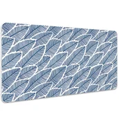 Podkładki na biurko - Duża podkładka na biurko Niebieskie liście 100x50cm, Dywanomat - miniaturka - grafika 1