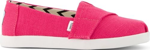TOMS Dziewczęce Alpargata Classic Slip-On Espadryle, Płótno Fuksja Heritage, 4 UK
