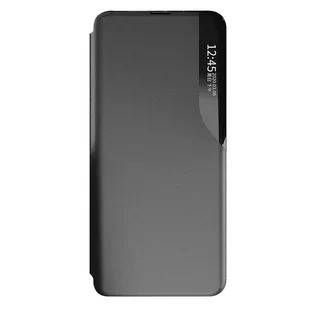 Eco Leather View Case elegancki futerał etui z klapką i funkcją podstawki Samsung Galaxy S22+ (S22 Plus) czarny - Etui i futerały do telefonów - miniaturka - grafika 4