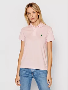 Koszulki i topy damskie - Ralph Lauren Polo Polo 211505654158 Różowy Slim Fit - grafika 1