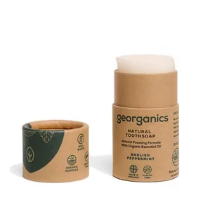 GEORGANICS Georganics, Mydło do czyszczenia zębów, English Peppermint, 60 ml - Pasty do zębów - miniaturka - grafika 1