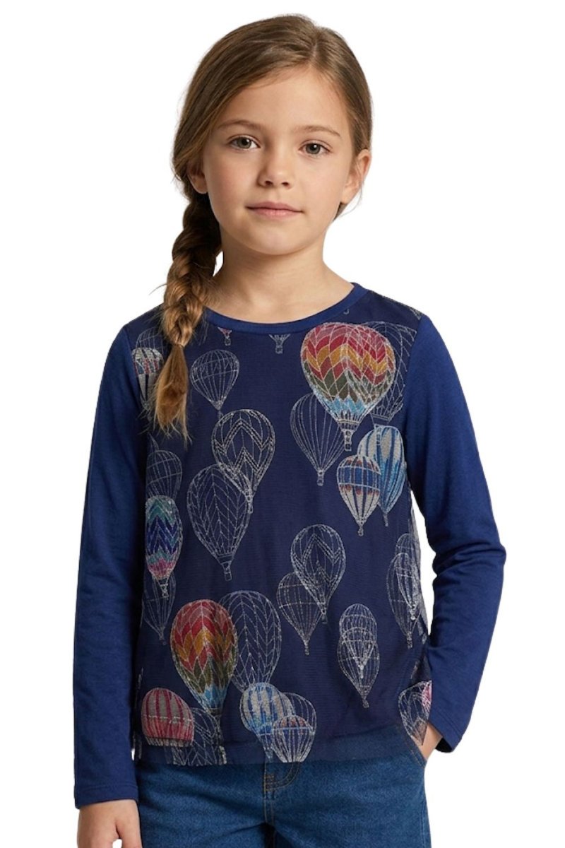 Bluza dziecięca Desigual Yoko tiulowa z balonami -122