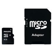 Karty pamięci - Philips MicroSDHC 8GB Class 10 + Adapter (FM08MP45B/10) - miniaturka - grafika 1