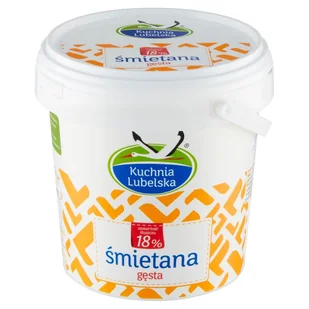 Kuchnia Lubelska - Śmietana gęsta 18%. Pasteryzowana homogenizowana - Śmietana - miniaturka - grafika 1