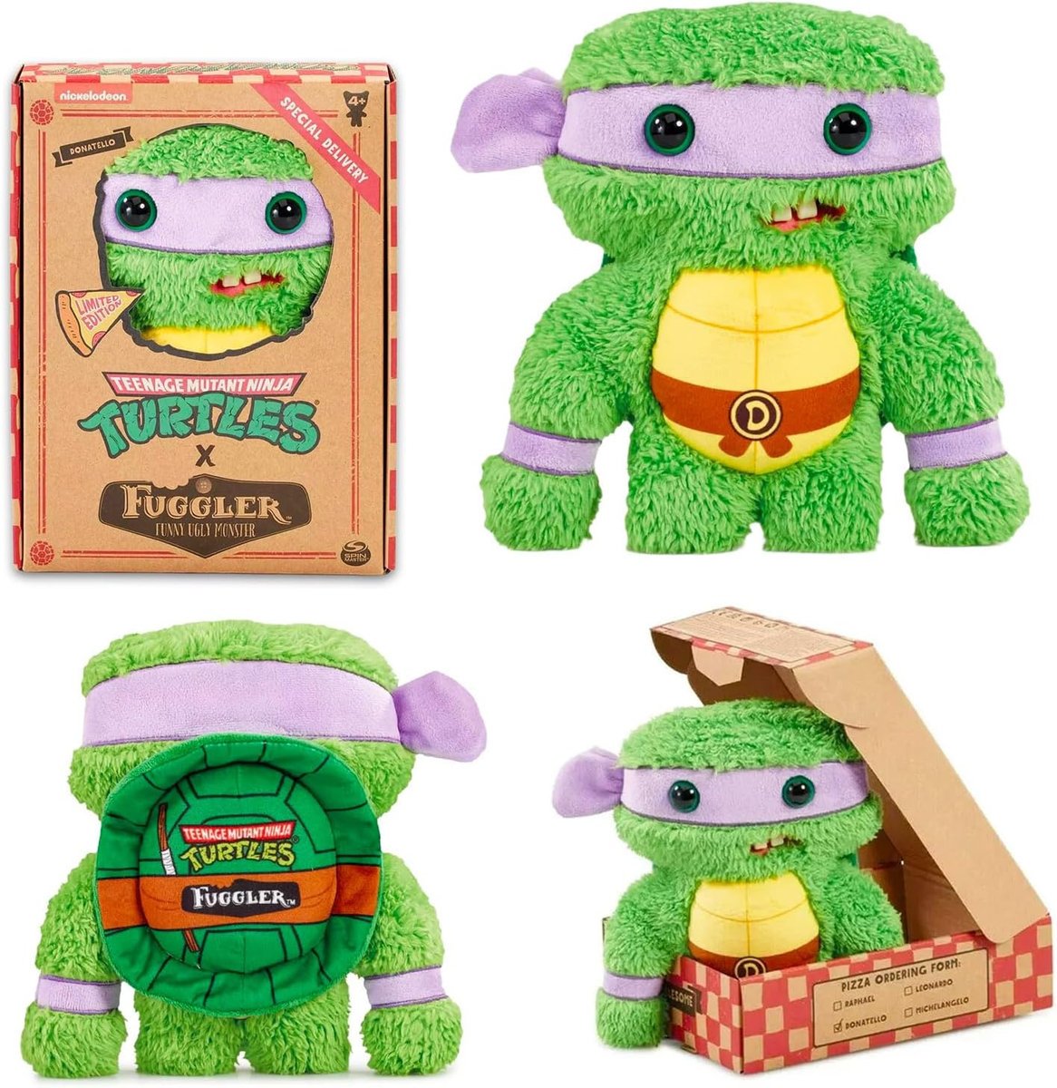 FUGGLER PLUSZOWY POTWÓR MASKOTKA WOJOWNICZE ŻÓŁWIE NINJA DONATELLO TURTLES