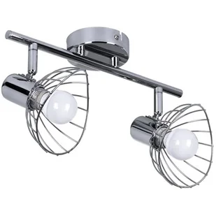 Listwa reflektorowa podwójna sufitowa ścienna chrom Activejet GIZEL kinkiet E14 do salonu - Lampy sufitowe - miniaturka - grafika 1