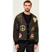 Swetry męskie - AllSaints Kardigan EMOTIVE | Oversize fit | z dodatkiem wełny - miniaturka - grafika 1