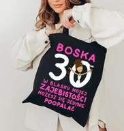 Torby i wózki na zakupy - EKO TORBA NA 30 URODIZNY NA PREZENT BRUNETKA - miniaturka - grafika 1