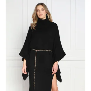 Michael Kors Ponczo | Relaxed fit | z dodatkiem wełny i kaszmiru - Swetry damskie - miniaturka - grafika 1