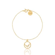 Bransoletki - Bransoletka srebrna pozłacana ze znakiem zodiaku Waga - miniaturka - grafika 1