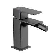 Baterie bidetowe - Bateria bidetowa gun metal 13.8 cm Dust z korkiem KFA Armatura - miniaturka - grafika 1