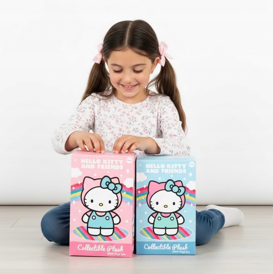 HELLO KITTY AND FRIENDS MASKOTKA BRELOK FIGURKA PLUSZAK MIŚ BLIND BOX 2W1