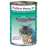 Mokra karma dla kotów - Korzystny zestaw Feline Porta 21, 12 x 400 g - Tuńczyk z wodorostami - miniaturka - grafika 1