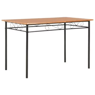 vidaXL Stół jadalniany, brązowy, 120 x 70 x 75 cm, MDF - Stoły - miniaturka - grafika 1