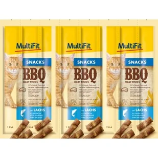 MultiFit BBQ Meat Sticks 7 x 8 x 5 g Łosoś - Przysmaki dla psów - miniaturka - grafika 1