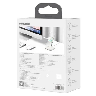 Baseus magnetyczna bezprzewodowa indukcyjna ładowarka Qi 15 W uchwyt na telefon podstawka (kompatybilna z MagSafe do iPhone) biały (WXSW-02) - Ładowarki do telefonów - miniaturka - grafika 6