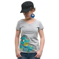 Bluzki damskie - bluzka damska DC - LIGHT (HEATHER GREY)-M - miniaturka - grafika 1