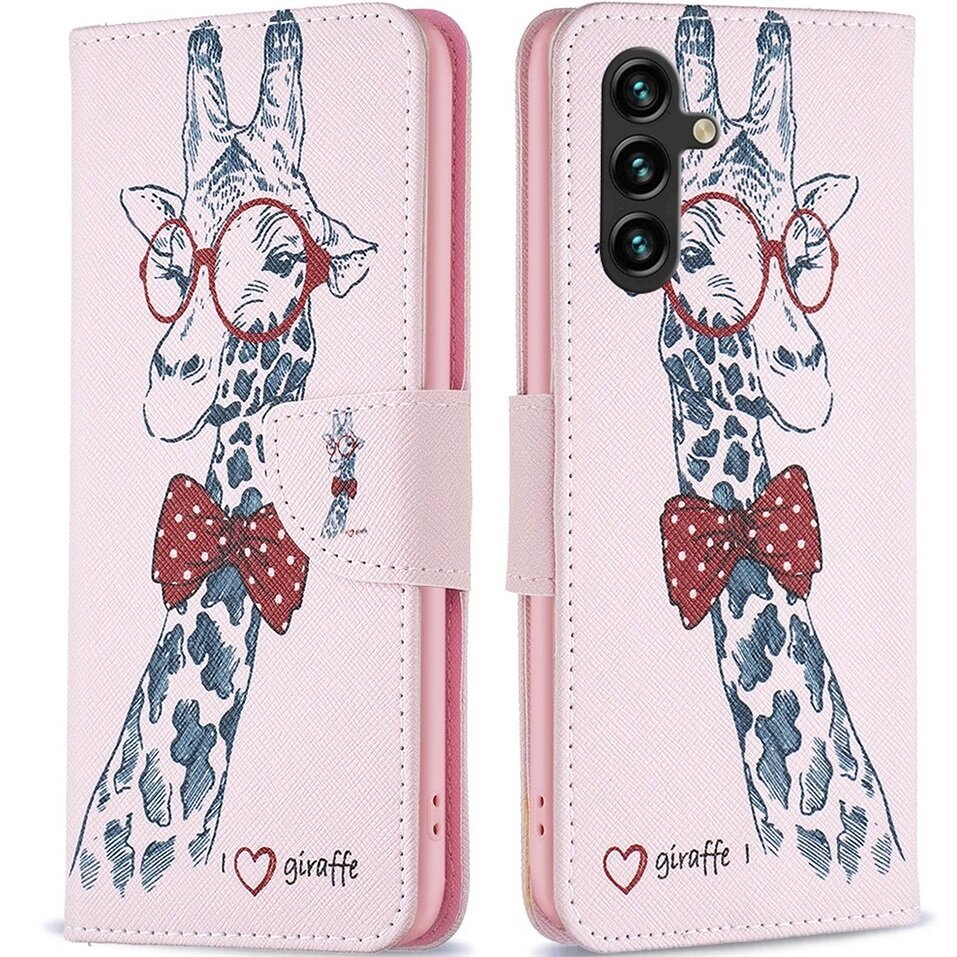 Etui Z Klapką Do Samsung Galaxy A15 Case Portfel Wzór Szkło Hartowane 9H