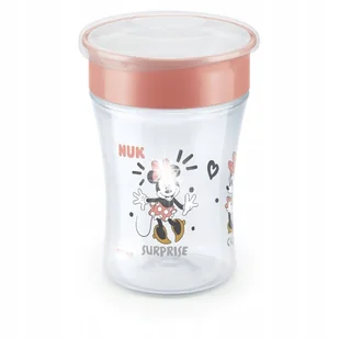 NUK KUBEK 230ml 8m+ MAGIC NIEKAPEK USTNIK 360 DO NAUKI MYSZKA MINNIE DISNEY - Kubki dla dzieci - miniaturka - grafika 1